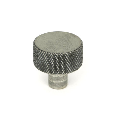 This is an image showing From The Anvil - Pewter Brompton Cabinet Knob - 25mm (No rose) available from T.H Wiggans Architectural Ironmongery in Kendal, quick delivery and discounted prices