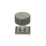 This is an image showing From The Anvil - Pewter Brompton Cabinet Knob - 25mm (Square) available from T.H Wiggans Architectural Ironmongery in Kendal, quick delivery and discounted prices