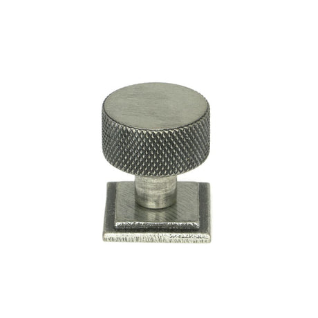 This is an image showing From The Anvil - Pewter Brompton Cabinet Knob - 25mm (Square) available from T.H Wiggans Architectural Ironmongery in Kendal, quick delivery and discounted prices