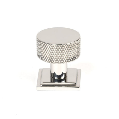 This is an image showing From The Anvil - Polished SS (304) Brompton Cabinet Knob - 25mm (Square) available from T.H Wiggans Architectural Ironmongery in Kendal, quick delivery and discounted prices