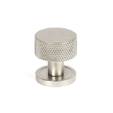 This is an image showing From The Anvil - Satin SS (304) Brompton Cabinet Knob - 25mm (Plain) available from T.H Wiggans Architectural Ironmongery in Kendal, quick delivery and discounted prices