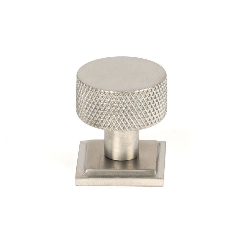 This is an image showing From The Anvil - Satin SS (304) Brompton Cabinet Knob - 25mm (Square) available from T.H Wiggans Architectural Ironmongery in Kendal, quick delivery and discounted prices