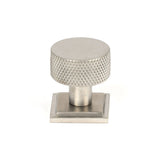 This is an image showing From The Anvil - Satin SS (304) Brompton Cabinet Knob - 25mm (Square) available from T.H Wiggans Architectural Ironmongery in Kendal, quick delivery and discounted prices