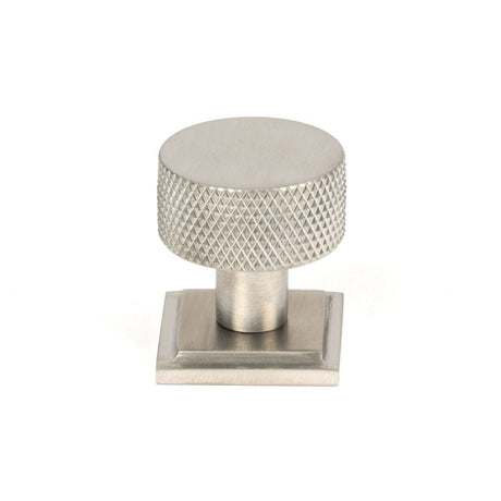 This is an image showing From The Anvil - Satin SS (304) Brompton Cabinet Knob - 25mm (Square) available from T.H Wiggans Architectural Ironmongery in Kendal, quick delivery and discounted prices