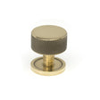 This is an image showing From The Anvil - Aged Brass Brompton Cabinet Knob - 32mm (Plain) available from T.H Wiggans Architectural Ironmongery in Kendal, quick delivery and discounted prices