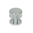 This is an image showing From The Anvil - Polished Chrome Brompton Cabinet Knob - 32mm (Plain) available from T.H Wiggans Architectural Ironmongery in Kendal, quick delivery and discounted prices