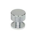 This is an image showing From The Anvil - Polished Chrome Brompton Cabinet Knob - 32mm (Plain) available from T.H Wiggans Architectural Ironmongery in Kendal, quick delivery and discounted prices