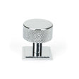 This is an image showing From The Anvil - Polished Chrome Brompton Cabinet Knob - 32mm (Square) available from T.H Wiggans Architectural Ironmongery in Kendal, quick delivery and discounted prices