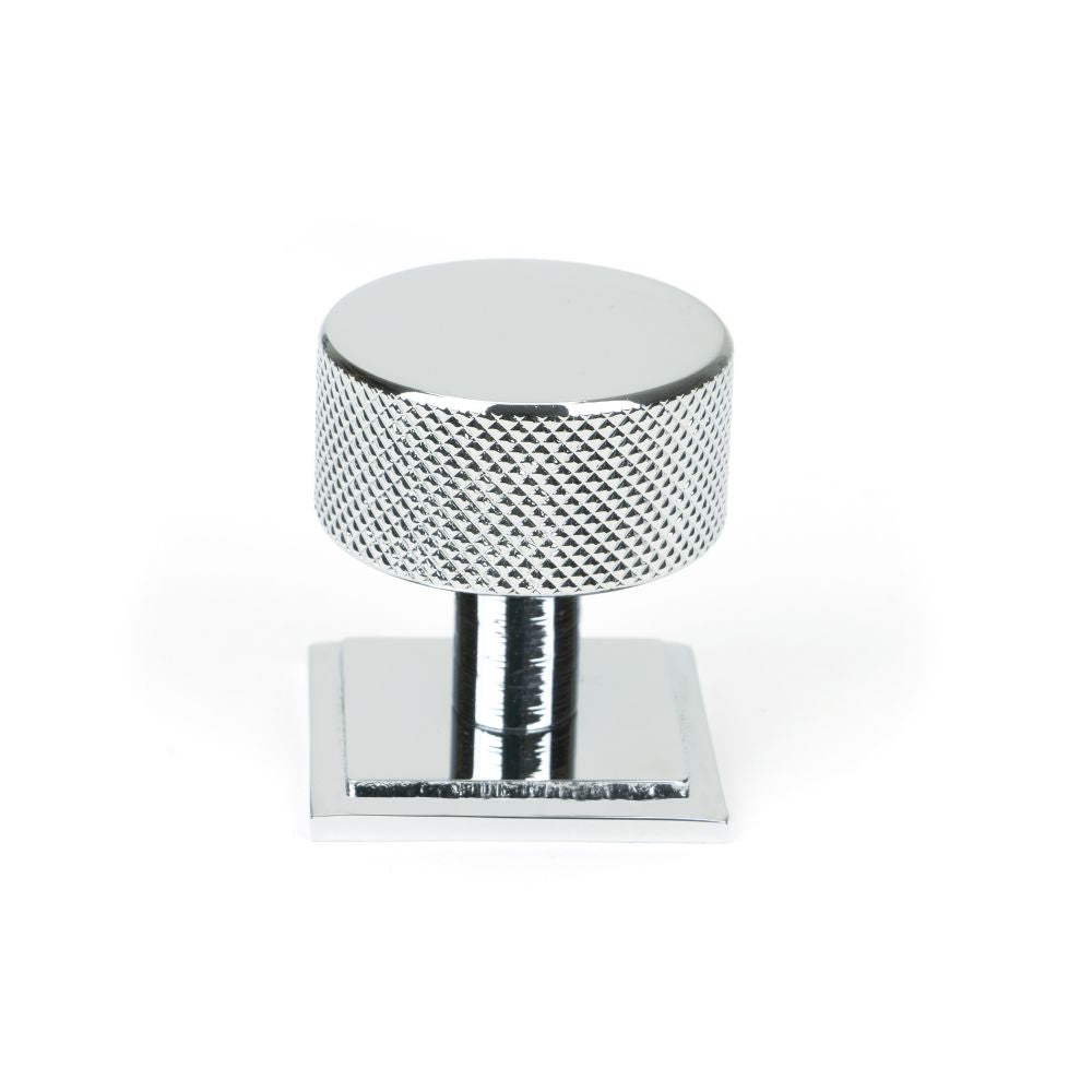 This is an image showing From The Anvil - Polished Chrome Brompton Cabinet Knob - 32mm (Square) available from T.H Wiggans Architectural Ironmongery in Kendal, quick delivery and discounted prices