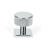 This is an image showing From The Anvil - Polished Chrome Brompton Cabinet Knob - 32mm (Square) available from T.H Wiggans Architectural Ironmongery in Kendal, quick delivery and discounted prices