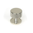 This is an image showing From The Anvil - Polished Nickel Brompton Cabinet Knob - 32mm (Plain) available from T.H Wiggans Architectural Ironmongery in Kendal, quick delivery and discounted prices