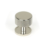 This is an image showing From The Anvil - Polished Nickel Brompton Cabinet Knob - 32mm (Plain) available from T.H Wiggans Architectural Ironmongery in Kendal, quick delivery and discounted prices