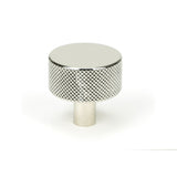 This is an image showing From The Anvil - Polished Nickel Brompton Cabinet Knob - 32mm (No rose) available from T.H Wiggans Architectural Ironmongery in Kendal, quick delivery and discounted prices