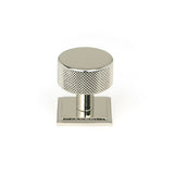 This is an image showing From The Anvil - Polished Nickel Brompton Cabinet Knob - 32mm (Square) available from T.H Wiggans Architectural Ironmongery in Kendal, quick delivery and discounted prices