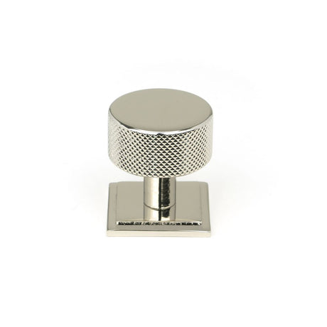This is an image showing From The Anvil - Polished Nickel Brompton Cabinet Knob - 32mm (Square) available from T.H Wiggans Architectural Ironmongery in Kendal, quick delivery and discounted prices