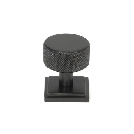 This is an image showing From The Anvil - Aged Bronze Brompton Cabinet Knob - 32mm (Square) available from T.H Wiggans Architectural Ironmongery in Kendal, quick delivery and discounted prices