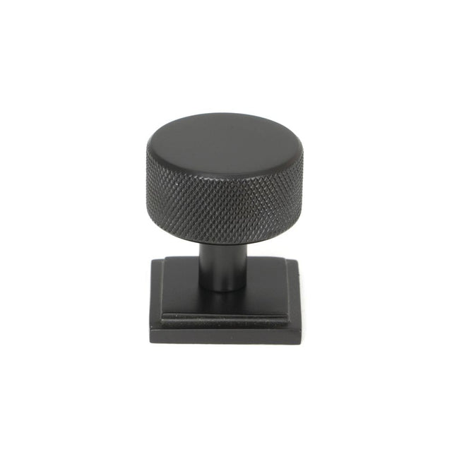 This is an image showing From The Anvil - Aged Bronze Brompton Cabinet Knob - 32mm (Square) available from T.H Wiggans Architectural Ironmongery in Kendal, quick delivery and discounted prices