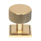 This is an image showing From The Anvil - Polished Bronze Brompton Cabinet Knob - 32mm (Square) available from T.H Wiggans Architectural Ironmongery in Kendal, quick delivery and discounted prices