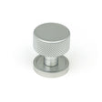 This is an image showing From The Anvil - Satin Chrome Brompton Cabinet Knob - 25mm (Plain) available from T.H Wiggans Architectural Ironmongery in Kendal, quick delivery and discounted prices