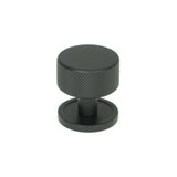 This is an image showing From The Anvil - Matt Black Brompton Cabinet Knob - 32mm (Plain) available from T.H Wiggans Architectural Ironmongery in Kendal, quick delivery and discounted prices