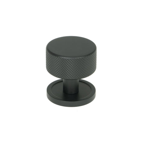 This is an image showing From The Anvil - Matt Black Brompton Cabinet Knob - 32mm (Plain) available from T.H Wiggans Architectural Ironmongery in Kendal, quick delivery and discounted prices