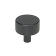 This is an image showing From The Anvil - Matt Black Brompton Cabinet Knob - 32mm (No rose) available from T.H Wiggans Architectural Ironmongery in Kendal, quick delivery and discounted prices