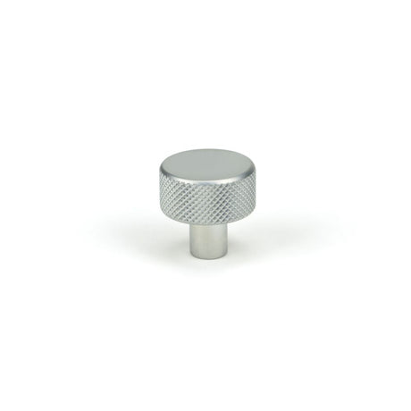 This is an image showing From The Anvil - Satin Chrome Brompton Cabinet Knob - 25mm (No rose) available from T.H Wiggans Architectural Ironmongery in Kendal, quick delivery and discounted prices
