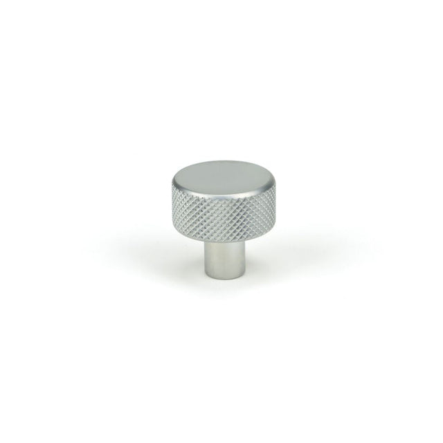 This is an image showing From The Anvil - Satin Chrome Brompton Cabinet Knob - 25mm (No rose) available from T.H Wiggans Architectural Ironmongery in Kendal, quick delivery and discounted prices