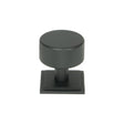 This is an image showing From The Anvil - Matt Black Brompton Cabinet Knob - 32mm (Square) available from T.H Wiggans Architectural Ironmongery in Kendal, quick delivery and discounted prices