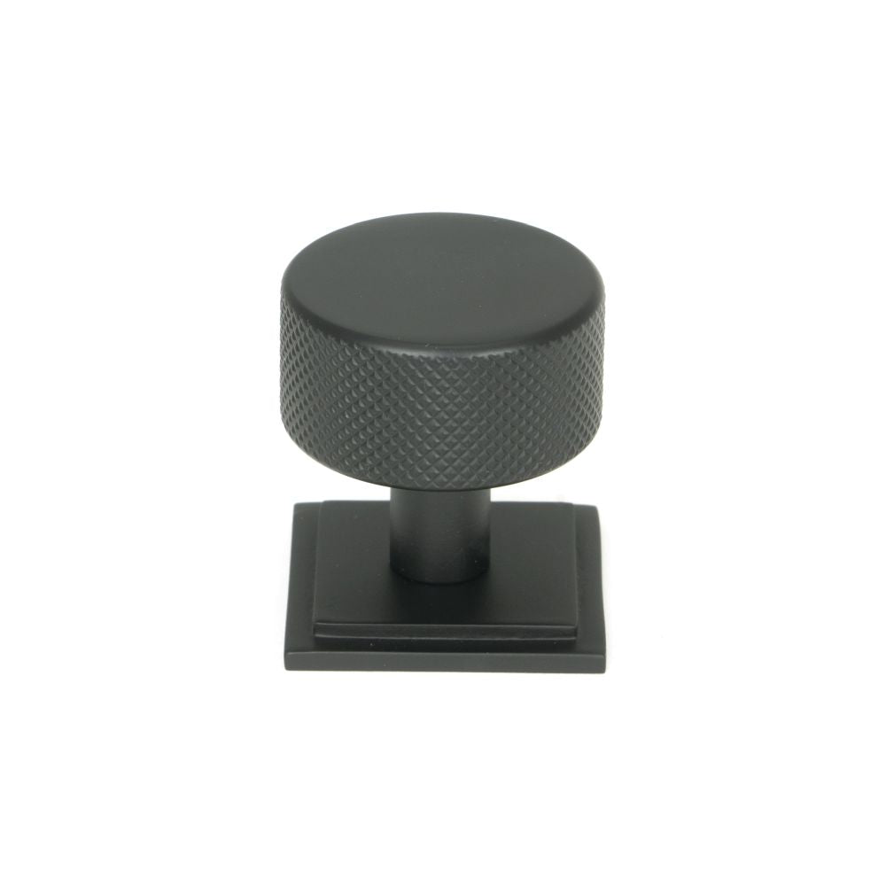 This is an image showing From The Anvil - Matt Black Brompton Cabinet Knob - 32mm (Square) available from T.H Wiggans Architectural Ironmongery in Kendal, quick delivery and discounted prices