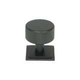 This is an image showing From The Anvil - Matt Black Brompton Cabinet Knob - 32mm (Square) available from T.H Wiggans Architectural Ironmongery in Kendal, quick delivery and discounted prices