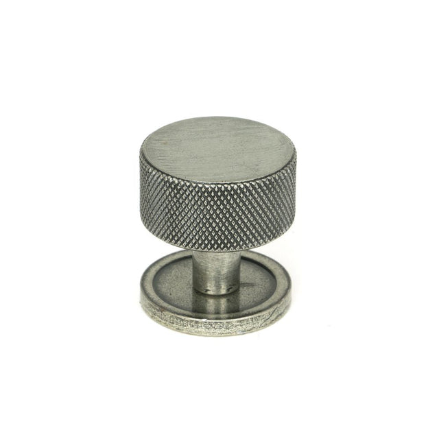 This is an image showing From The Anvil - Pewter Brompton Cabinet Knob - 32mm (Plain) available from T.H Wiggans Architectural Ironmongery in Kendal, quick delivery and discounted prices
