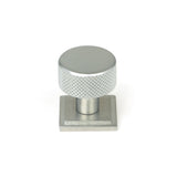 This is an image showing From The Anvil - Satin Chrome Brompton Cabinet Knob - 25mm (Square) available from T.H Wiggans Architectural Ironmongery in Kendal, quick delivery and discounted prices