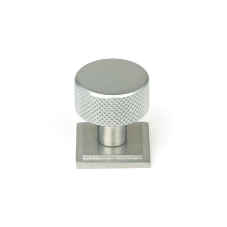 This is an image showing From The Anvil - Satin Chrome Brompton Cabinet Knob - 25mm (Square) available from T.H Wiggans Architectural Ironmongery in Kendal, quick delivery and discounted prices
