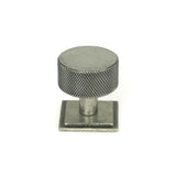 This is an image showing From The Anvil - Pewter Brompton Cabinet Knob - 32mm (Square) available from T.H Wiggans Architectural Ironmongery in Kendal, quick delivery and discounted prices