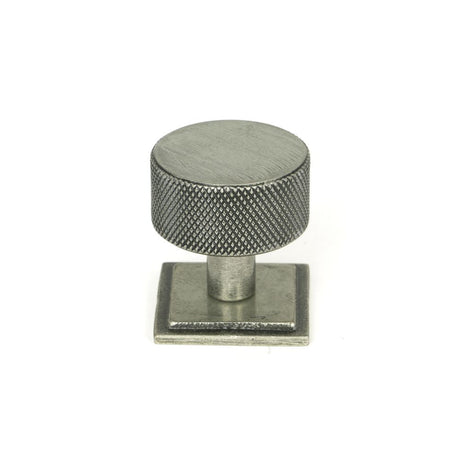 This is an image showing From The Anvil - Pewter Brompton Cabinet Knob - 32mm (Square) available from T.H Wiggans Architectural Ironmongery in Kendal, quick delivery and discounted prices