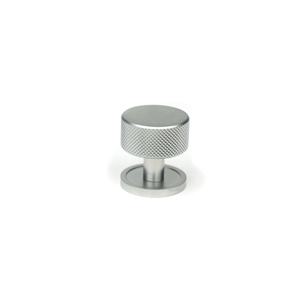 This is an image showing From The Anvil - Satin Chrome Brompton Cabinet Knob - 32mm (Plain) available from T.H Wiggans Architectural Ironmongery in Kendal, quick delivery and discounted prices
