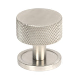 This is an image showing From The Anvil - Satin SS (304) Brompton Cabinet Knob - 32mm (Plain) available from T.H Wiggans Architectural Ironmongery in Kendal, quick delivery and discounted prices
