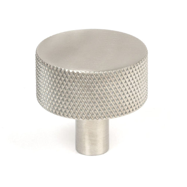 This is an image showing From The Anvil - Satin SS (304) Brompton Cabinet Knob - 32mm (No rose) available from T.H Wiggans Architectural Ironmongery in Kendal, quick delivery and discounted prices