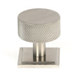 This is an image showing From The Anvil - Satin SS (304) Brompton Cabinet Knob - 32mm (Square) available from T.H Wiggans Architectural Ironmongery in Kendal, quick delivery and discounted prices