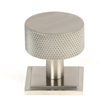This is an image showing From The Anvil - Satin SS (304) Brompton Cabinet Knob - 32mm (Square) available from T.H Wiggans Architectural Ironmongery in Kendal, quick delivery and discounted prices