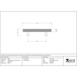 This is an image showing From The Anvil - Aged Bronze Full Brompton Pull Handle - Small available from trade door handles, quick delivery and discounted prices