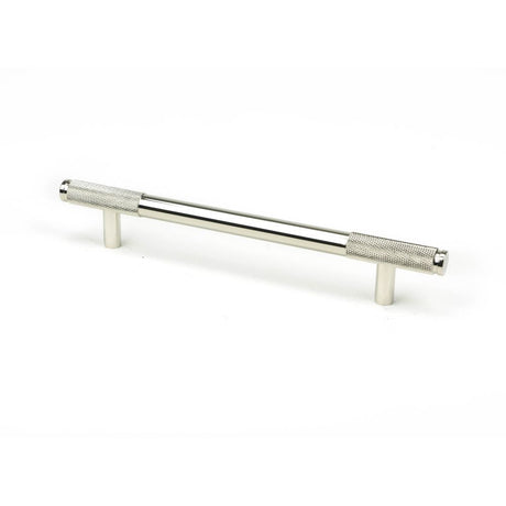 This is an image showing From The Anvil - Polished Nickel Half Brompton Pull Handle - Medium available from T.H Wiggans Architectural Ironmongery in Kendal, quick delivery and discounted prices