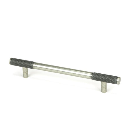 This is an image showing From The Anvil - Pewter Half Brompton Pull Handle - Medium available from T.H Wiggans Architectural Ironmongery in Kendal, quick delivery and discounted prices