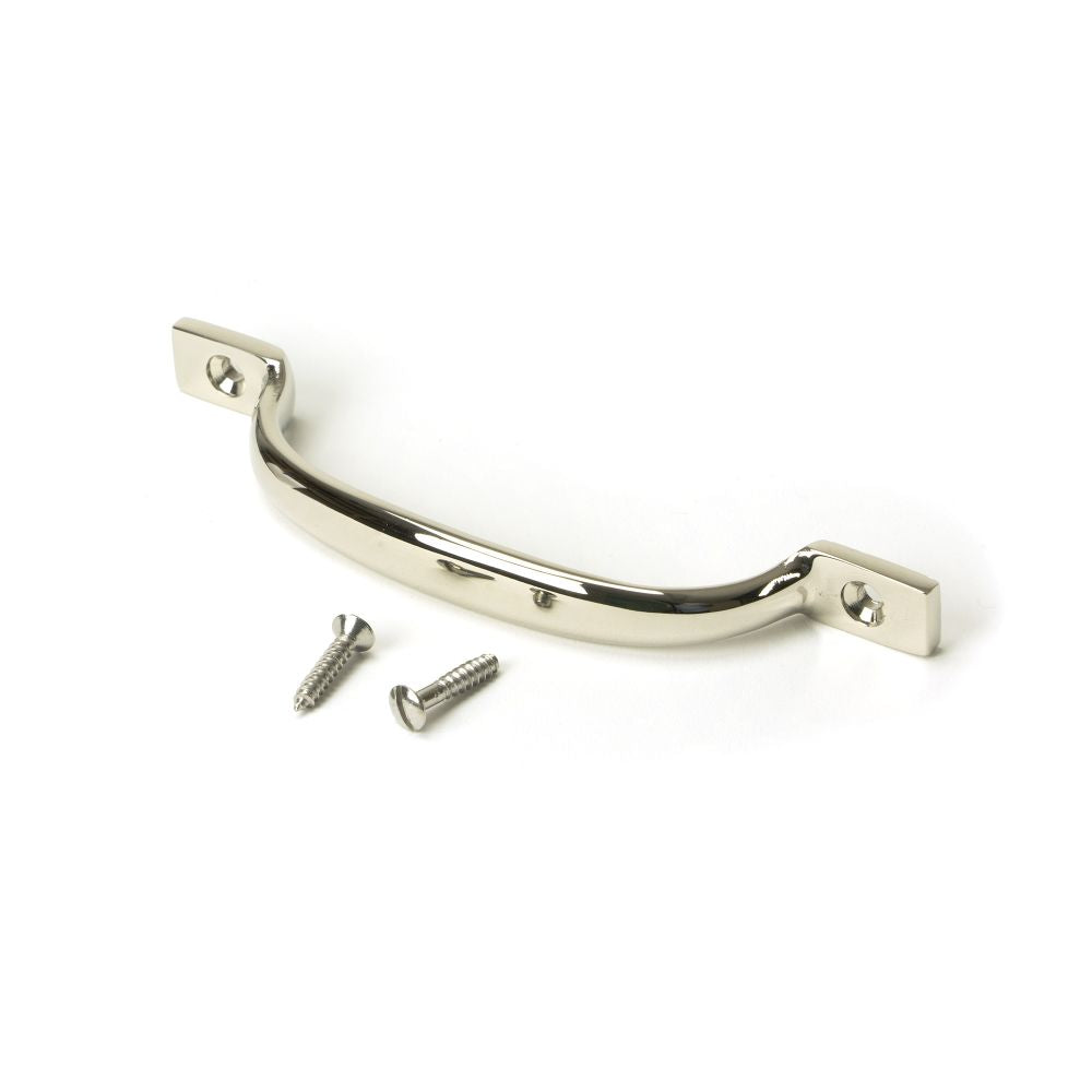 This is an image showing From The Anvil - Polished Nickel Slim Sash Pull available from T.H Wiggans Architectural Ironmongery in Kendal, quick delivery and discounted prices