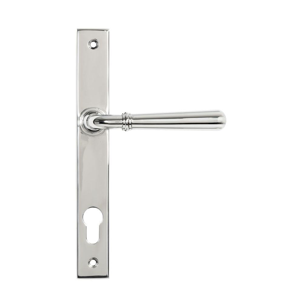 This is an image of From The Anvil - Polished Marine SS (316) Newbury Slimline Lever Espag. Lock Set available to order from T.H Wiggans Architectural Ironmongery in Kendal, quick delivery and discounted prices.