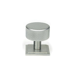 This is an image showing From The Anvil - Satin Chrome Brompton Cabinet Knob - 32mm (Square) available from T.H Wiggans Architectural Ironmongery in Kendal, quick delivery and discounted prices