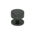 This is an image showing From The Anvil - Matt Black Brompton Cabinet Knob - 38mm (Plain) available from T.H Wiggans Architectural Ironmongery in Kendal, quick delivery and discounted prices