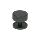 This is an image showing From The Anvil - Matt Black Brompton Cabinet Knob - 38mm (Plain) available from T.H Wiggans Architectural Ironmongery in Kendal, quick delivery and discounted prices