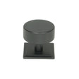This is an image showing From The Anvil - Matt Black Brompton Cabinet Knob - 38mm (Square) available from T.H Wiggans Architectural Ironmongery in Kendal, quick delivery and discounted prices